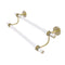 Allied Brass Clearview Collection 24 Inch Double Towel Bar with Dotted Accents CV-72D-24-SBR