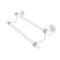 Allied Brass Clearview Collection 24 Inch Double Towel Bar with Dotted Accents CV-72D-24-WHM