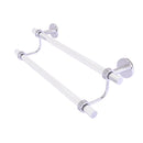 Allied Brass Clearview Collection 36 Inch Double Towel Bar with Dotted Accents CV-72D-36-SCH