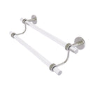 Allied Brass Clearview Collection 36 Inch Double Towel Bar with Dotted Accents CV-72D-36-SN