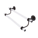 Allied Brass Clearview Collection 36 Inch Double Towel Bar with Dotted Accents CV-72D-36-VB