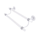 Allied Brass Clearview Collection 36 Inch Double Towel Bar with Dotted Accents CV-72D-36-WHM