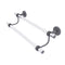 Allied Brass Clearview Collection 18 Inch Double Towel Bar with Groovy Accents CV-72G-18-GYM