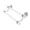 Allied Brass Clearview Collection 18 Inch Double Towel Bar with Groovy Accents CV-72G-18-SN