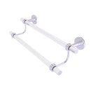 Allied Brass Clearview Collection 24 Inch Double Towel Bar with Groovy Accents CV-72G-24-SCH