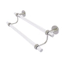 Allied Brass Clearview Collection 24 Inch Double Towel Bar with Groovy Accents CV-72G-24-SN