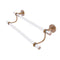 Allied Brass Clearview Collection 18 Inch Double Towel Bar with Twisted Accents CV-72T-18-BBR