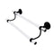 Allied Brass Clearview Collection 18 Inch Double Towel Bar with Twisted Accents CV-72T-18-BKM