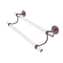 Allied Brass Clearview Collection 18 Inch Double Towel Bar with Twisted Accents CV-72T-18-CA