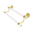 Allied Brass Clearview Collection 18 Inch Double Towel Bar with Twisted Accents CV-72T-18-PB