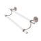 Allied Brass Clearview Collection 18 Inch Double Towel Bar with Twisted Accents CV-72T-18-PEW