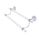 Allied Brass Clearview Collection 18 Inch Double Towel Bar with Twisted Accents CV-72T-18-SCH