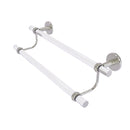 Allied Brass Clearview Collection 18 Inch Double Towel Bar with Twisted Accents CV-72T-18-SN