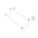 Allied Brass Clearview Collection 18 Inch Double Towel Bar with Twisted Accents CV-72T-18-WHM