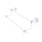 Allied Brass Clearview Collection 18 Inch Double Towel Bar with Twisted Accents CV-72T-18-WHM