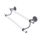 Allied Brass Clearview Collection 36 Inch Double Towel Bar with Twisted Accents CV-72T-36-GYM