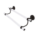 Allied Brass Clearview Collection 36 Inch Double Towel Bar with Twisted Accents CV-72T-36-ORB