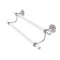 Allied Brass Clearview Collection 36 Inch Double Towel Bar with Twisted Accents CV-72T-36-SN