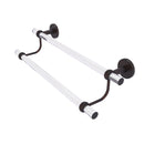 Allied Brass Clearview Collection 36 Inch Double Towel Bar with Twisted Accents CV-72T-36-VB