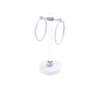 Allied Brass Clearview Collection Vanity Top Guest Towel Ring with Dotted Accents CV-GTRSD-10-WHM