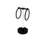 Allied Brass Clearview Collection Vanity Top Guest Towel Ring with Groovy Accents CV-GTRSG-10-BKM