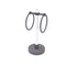 Allied Brass Clearview Collection Vanity Top Guest Towel Ring with Groovy Accents CV-GTRSG-10-GYM