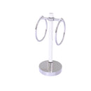 Allied Brass Clearview Collection Vanity Top Guest Towel Ring with Groovy Accents CV-GTRSG-10-PC