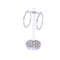 Allied Brass Clearview Collection Vanity Top Guest Towel Ring with Groovy Accents CV-GTRSG-10-PC