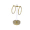 Allied Brass Clearview Collection Vanity Top Guest Towel Ring with Groovy Accents CV-GTRSG-10-SBR