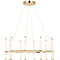 Dainolite 60W Chandelier Aged Brass Finish with White Acrylic Diffuser CVT-3260C-AGB