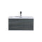 KubeBath Divario 30" Ocean Gray Wall Mount Modern Bathroom Vanity D30BE