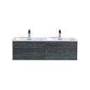 KubeBath Divario 48" Ocean Gray Wall Mount Modern Bathroom Vanity D48BE