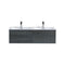 KubeBath Divario 48" Ocean Gray Wall Mount Modern Bathroom Vanity D48BE