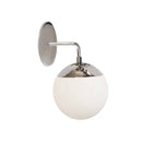 Dainolite 1 Light Halogen Wall Sconce Polished Chrome with White Glass DAY-141W-PC