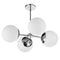 Dainolite 4 Light Halogen Chandelier Polished Chrome with White Glass DAY-244C-PC