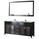 Design Element Waterfall 60" Double Sink Vanity Set in Espresso