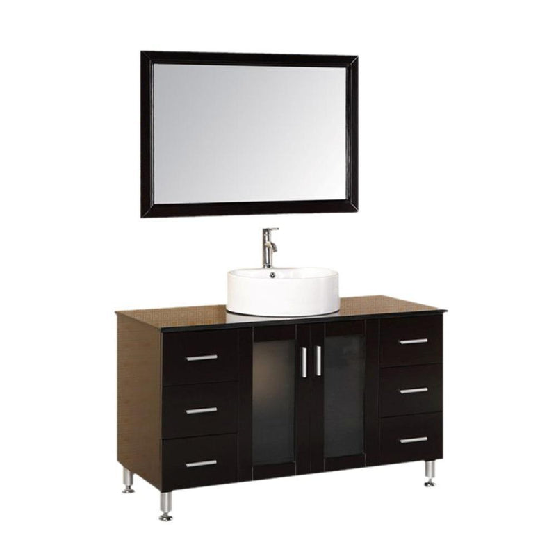 Design Element Malibu 48" Single Sink Vanity Set in Espresso