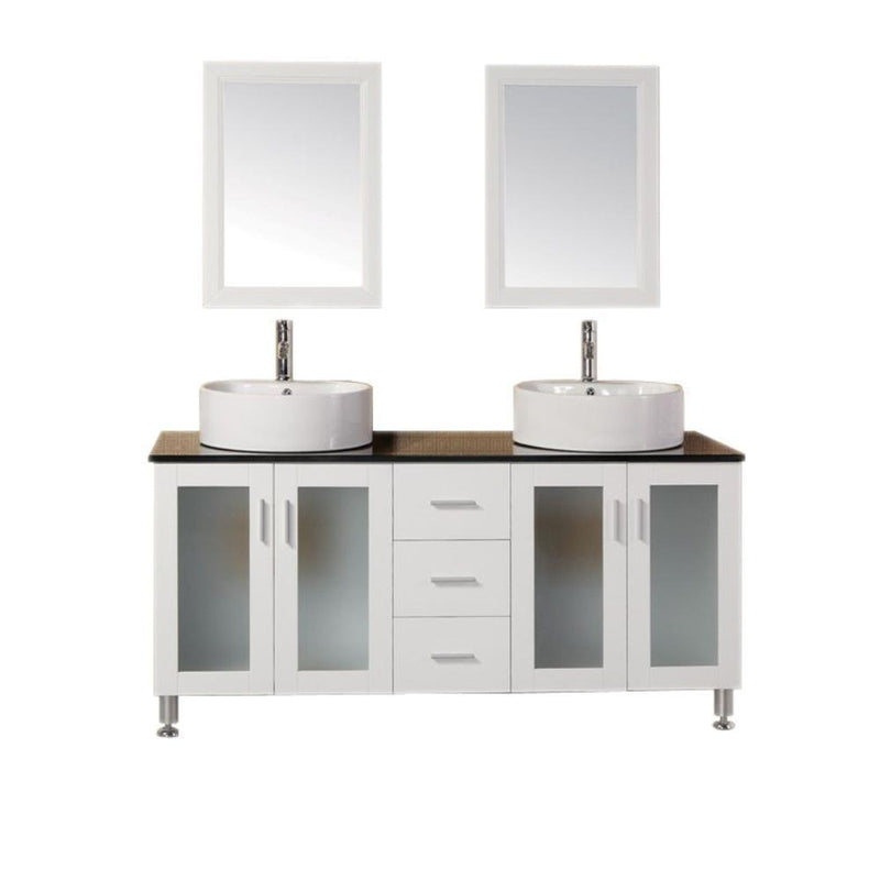 Design Element Malibu 60" Single Sink Vanity Set in White