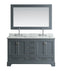 Design Element Omega 61" Double Sink Vanity in Gray