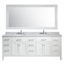 Design Element London 84" Double Sink Vanity Set in White Finish