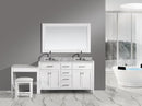 Design Element London 72" Double Sink Vanity Set in White