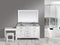 Design Element London 72" Double Sink Vanity Set in White