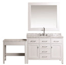 Design Element London 48" Single Sink Vanity Set in White Finish with Make-up table in White