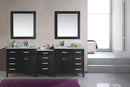 Design Element London 92" Double Sink Vanity Set in Espresso