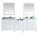 Design Element London 92" Double Sink Vanity Set in White