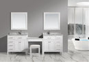 Design Element Two London 36" Single Sink Vanity Set in White with One Make-up table in White