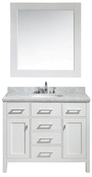 Design Element London 42" Single Sink Vanity Set in White Finish