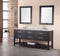 Design Element London 72" Double Sink Vanity Set in Espresso