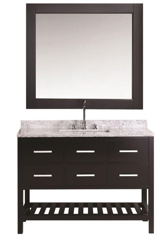 Design Element London 48" Single Sink Vanity Set in Espresso Finish