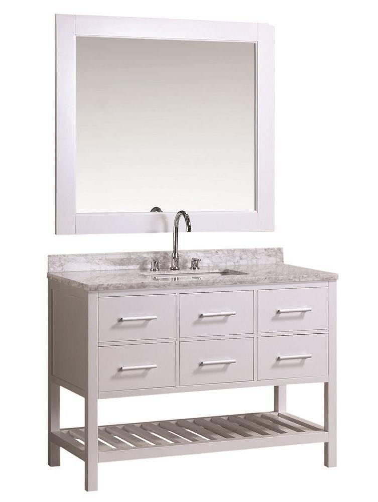 Design Element London 48" Single Sink Vanity Set in White Finish